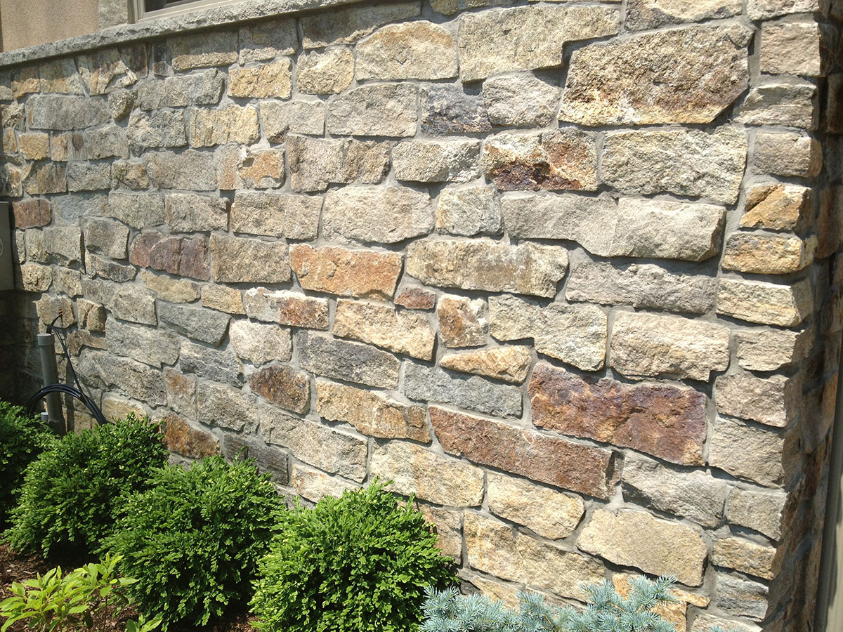 Outdoor stone wall