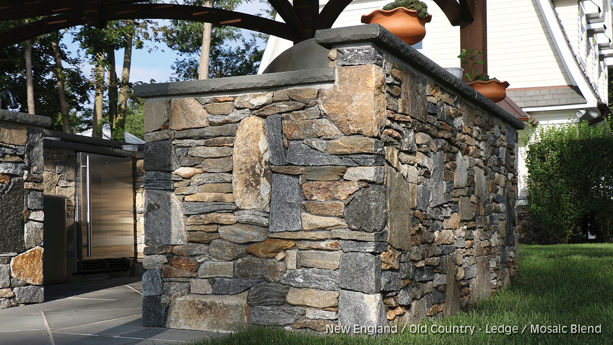 Stone grilling area