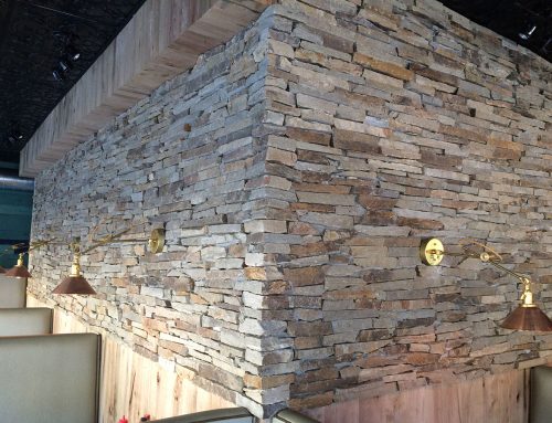 thin stone interior restaurant wall