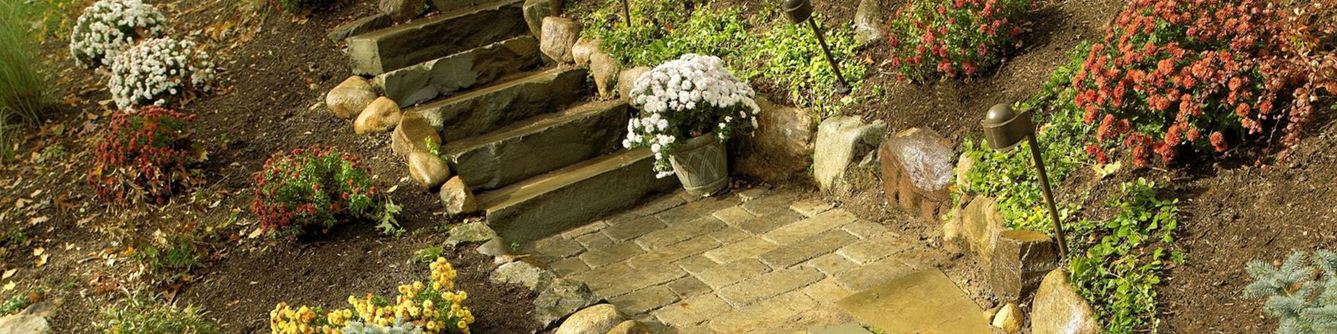garden stair with steppers